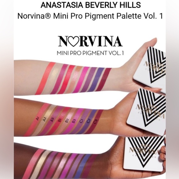 LIMTED EDITION ABH NORVINA COLLECTION MINI PRO 9 PIGMENT PALETTE VOL. 1 NIB NWT - Picture 2 of 9